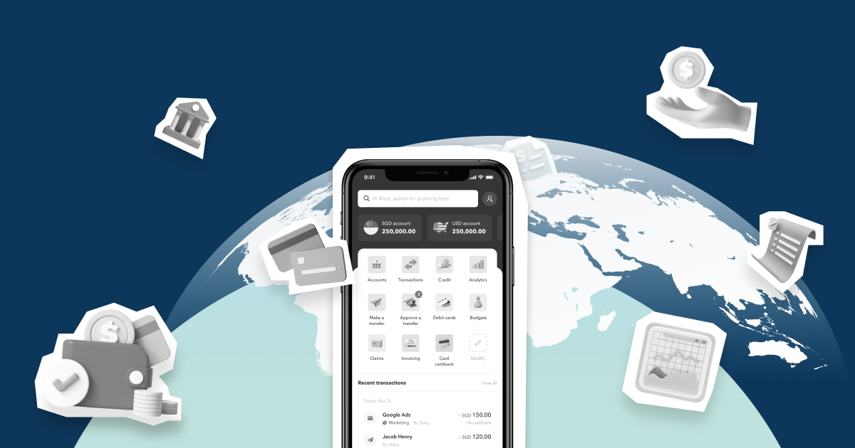 Cross-border collection dashboard showing payments from various countries with interactive charts
